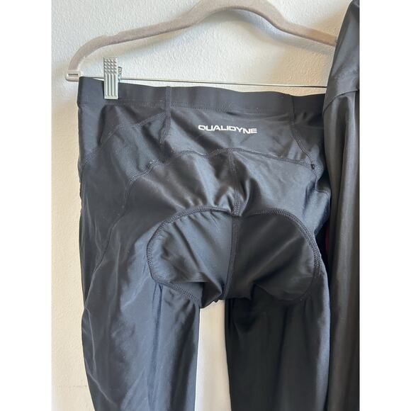 Qualidyne Men's Cycling Padded Pants And Matching Jacket Running Set LARGE - Picture 4 of 16